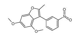 4,6-dimethoxy-2-methyl-3-(3-nitrophenyl)-1-benzofuran Structure