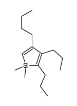 4-butyl-1,1-dimethyl-2,3-dipropylsilole结构式