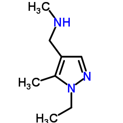 N-[(1-ETHYL-5-METHYL-1H-PYRAZOL-4-YL)METHYL]-N-METHYLAMINE structure