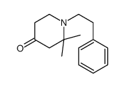 2,2-dimethyl-1-(2-phenylethyl)piperidin-4-one结构式