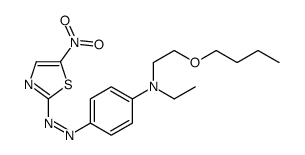 N-(2-butoxyethyl)-N-ethyl-4-[(5-nitro-2-thiazolyl)azo]aniline structure