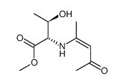 (2S,3R)-3-hydroxy-2-(1-methyl-3-oxobut-1-enylamino)butyric acid methyl ester结构式