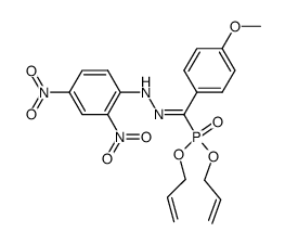 p-Methoxybenzoylphosphonsaeure-diallyester-2,4-dinitro-phenylhydrazon结构式