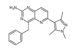 4-benzyl-6-(1,3,5-trimethyl-1H-pyrazol-4-yl)pyrido[3,2-d]pyrimidin-2-ylamine Structure