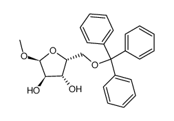 Methyl 5-O-trityl-D-xylofuranoside structure