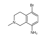 5-bromo-2-methyl-3,4-dihydro-1H-isoquinolin-8-amine结构式