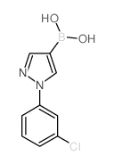 1-(3-氯苯基)吡唑-4-硼酸结构式