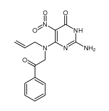 2-amino-5-nitro-6-[(2-oxo-2-phenylethyl)-2-propenylamino]-4(3H)-pyrimidinone结构式