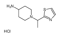 1-(1-Thiazol-2-yl-ethyl)-piperidin-4-ylamine hydrochloride Structure