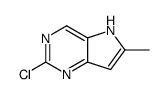 2-chloro-6-methyl-5H-pyrrolo[3,2-d]pyrimidine结构式