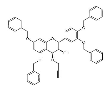 5,7,3',4'-tetra-O-benzyl-4β-O-propargylcatechin Structure