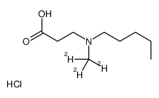 3-[pentyl(trideuteriomethyl)amino]propanoic acid,hydrochloride结构式