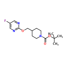 2-Methyl-2-propanyl 4-{[(5-fluoro-2-pyrimidinyl)oxy]methyl}-1-piperidinecarboxylate picture