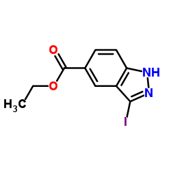 Ethyl 3-iodo-1H-indazole-5-carboxylate structure