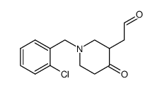 1-[(2-chlorophenyl)methyl]-4-oxo-3-piperidine acetaldehyde Structure