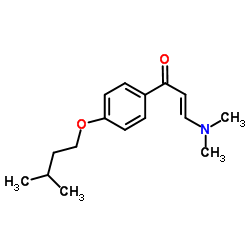 (2E)-3-(Dimethylamino)-1-[4-(3-methylbutoxy)-phenyl]prop-2-en-1-one结构式