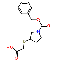 ({1-[(Benzyloxy)carbonyl]-3-pyrrolidinyl}sulfanyl)acetic acid Structure