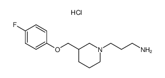 3-[(4-Fluorophenoxy)methyl]-1-piperidinepropanamine hydrochloride Structure