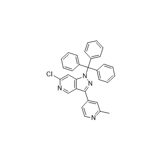 6-Chloro-3-(2-methylpyridin-4-yl)-1-trityl-1H-pyrazolo[4,3-c]pyridine structure