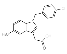 1H-Indole-3-aceticacid, 1-[(4-chlorophenyl)methyl]-5-methyl- Structure