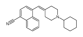 4-[(1-cyclohexylpiperidin-4-ylidene)methyl]naphthalene-1-carbonitrile结构式