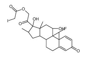 [2-[(8S,10S,11S,13S,14S,16R,17R)-9-fluoro-11,17-dihydroxy-10,13,16-trimethyl-3-oxo-6,7,8,11,12,14,15,16-octahydrocyclopenta[a]phenanthren-17-yl]-2-oxoethyl] 2-iodoacetate结构式