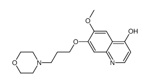 6-METHOXY-7-(3-MORPHOLINOPROPOXY)QUINOLIN-4-OL结构式