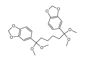 1,1,6,6-tetramethoxy-1,6-bis(3,4-methylenedioxyphenyl)hexane Structure