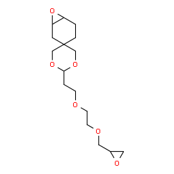 2-[2-[2-(oxiranylmethoxy)ethoxy]ethyl]spiro[1,3-dioxane-5,3'-[7]oxabicyclo[4.1.0]heptane] structure