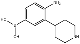 3-(Piperidin-4-yl)-4-aminophenylboronic acid图片