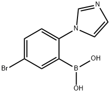 5-Bromo-2-(1H-imidazol-1-yl)phenylboronic acid structure