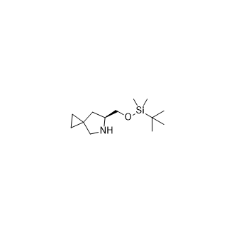 (S)-6-(((tert-Butyldimethylsilyl)oxy)methyl)-5-azaspiro[2.4]heptane Structure