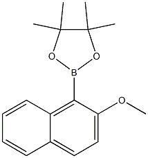 2-甲氧基-1-萘硼酸频呢醇酯结构式