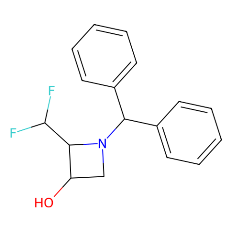 cis-1-benzhydryl-2-(difluoromethyl)azetidin-3-ol Structure