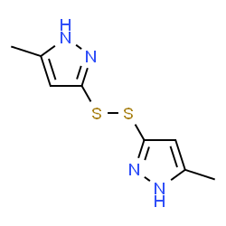 5-Methyl-3-(2-(5-Methyl-1H-pyrazol-3-yl)disulfanyl)-1H-pyrazole结构式