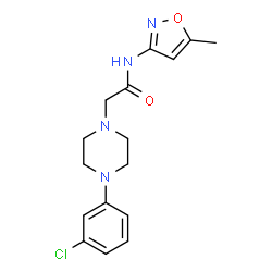 2-[4-(3-CHLOROPHENYL)PIPERAZINO]-N-(5-METHYL-3-ISOXAZOLYL)ACETAMIDE Structure