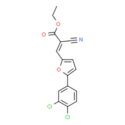 2-Cyano-3-[5-(3,4-dichloro-phenyl)-furan-2-yl]-acrylic acid ethyl ester structure