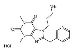 7-(3-aminopropyl)-1,3-dimethyl-8-(pyridin-3-ylmethyl)purine-2,6-dione hydrochloride Structure