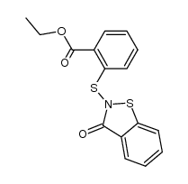 N-[(2-ethoxycarbonylbenzene)sulfenyl]-1,2-benzisothiazolin-3-one结构式