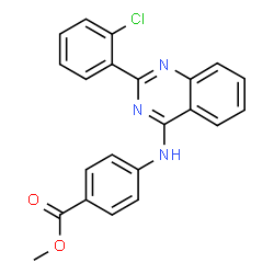 Methyl 4-{[2-(2-chlorophenyl)-4-quinazolinyl]amino}benzoate structure