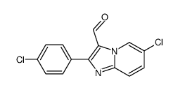 6-CHLORO-2-(4-CHLOROPHENYL)IMIDAZO[1,2-A]-PYRIDINE-3-CARBALDEHYDE structure