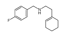 2-(cyclohexen-1-yl)-N-[(4-fluorophenyl)methyl]ethanamine结构式