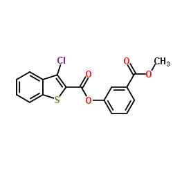 3-(Methoxycarbonyl)phenyl 3-chloro-1-benzothiophene-2-carboxylate Structure