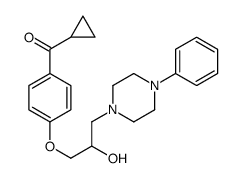 cyclopropyl-[4-[2-hydroxy-3-(4-phenylpiperazin-1-yl)propoxy]phenyl]methanone Structure