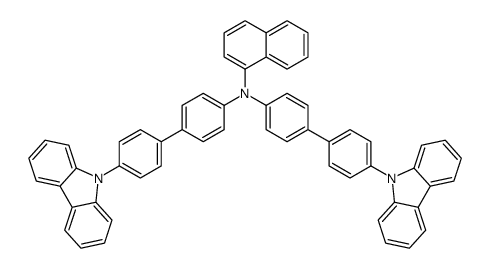 N,N-bis[4-(4-carbazol-9-ylphenyl)phenyl]naphthalen-1-amine结构式