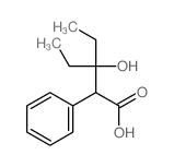 Benzeneacetic acid, a-(1-ethyl-1-hydroxypropyl)- Structure