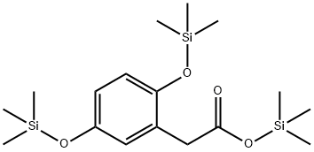 2,5-Bis(trimethylsilyloxy)phenylacetic acid trimethylsilyl ester Structure