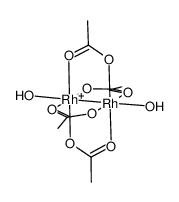 tetrakis(μ-acetato)-dirhodium(1+) aqueous ion结构式