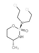 2H-1,3,2-Oxazaphosphorin-2-amine, N,N-bis(2-chloroethyl)tetrahydro-4-methyl-, 2-oxide, cis Structure