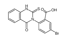 2-(1,2-dihydro-4-oxo-2-thioxoquinazolin-3(4H)-yl)-5-bromobenzoic acid结构式